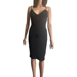 Elegant Black Spaghetti Strap Dress